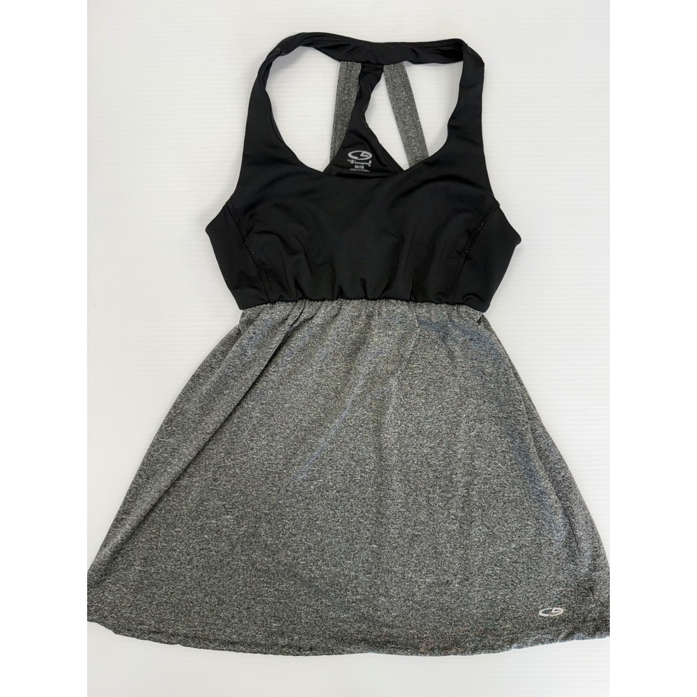 Champion C9 Womens Active Tank Top Built-in Bra Black Gray S9645-TMP Medium